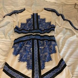 Blue and White Dress